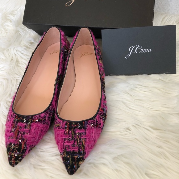 J. Crew Shoes - NWT Jcrew Pointy Toe Flat In Tweed size 10